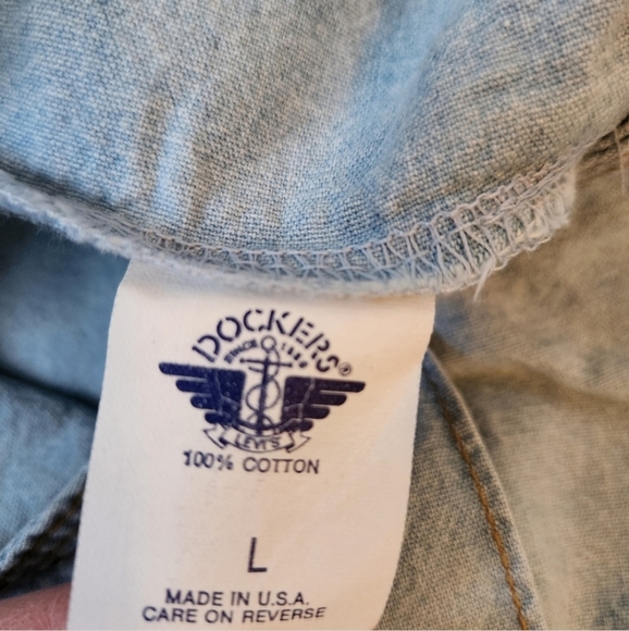 VINTAGE DOCKERS Denim Pinafore Dress - Picture 5 of 5